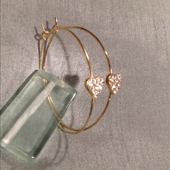 Hoop Heart Earrings - Picture 4 of 4